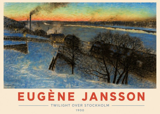 Eugène Jansson Twilight over Stockholm No4 - Plakat