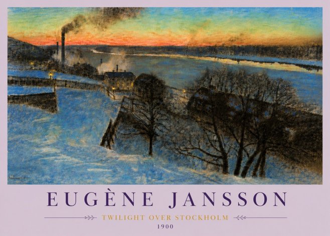Eugène Jansson Twilight over Stockholm No6 - Plakat