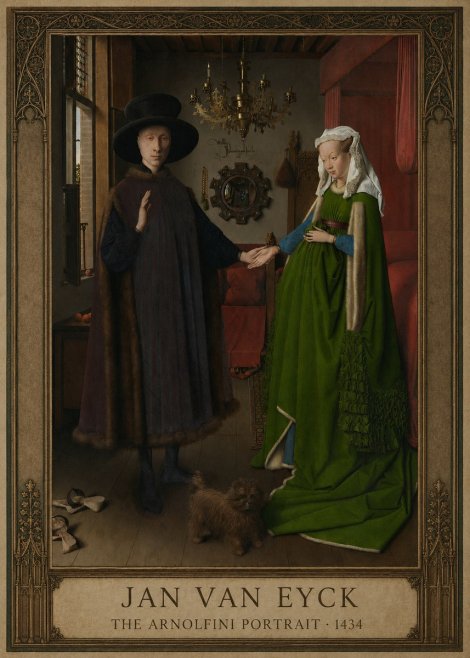 Jan van Eyck The Arnolfini Portrait IV No1 - Plakat