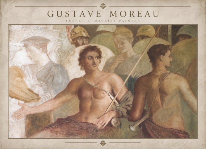 Gustave Moreau Les Prétendants No4 - Plakat