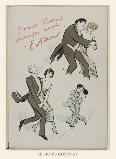 Georges Goursat Tout Paris Danse Aussi À Evian No6 - Plakat