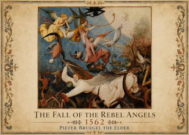 Pieter Bruegel The Fall of the Rebel Angels II No1 - Plakat