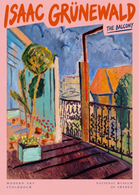 Isaac Grünewald The Balcony No2 - Plakat