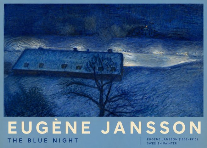 Eugène Jansson The Blue Night No3 - Plakat