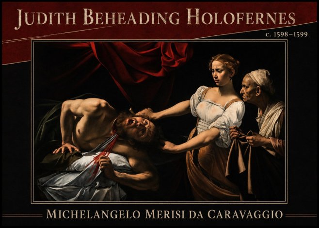 Michelangelo Merisi da Caravaggio Judith Beheading Holofernes II No2 - Plakat