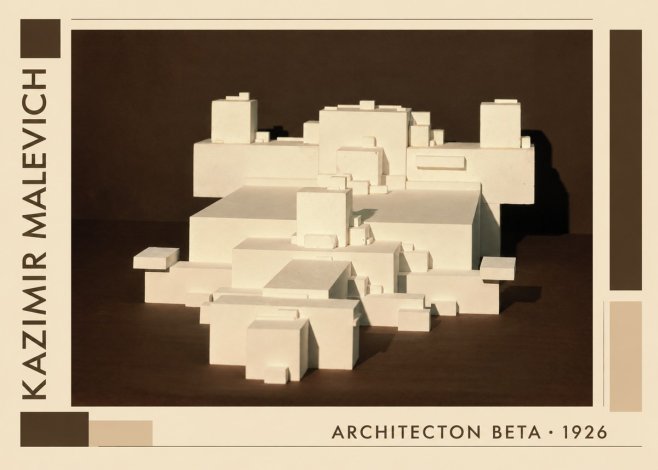 Kazimir Malevich Architecton Beta No1 - Plakat