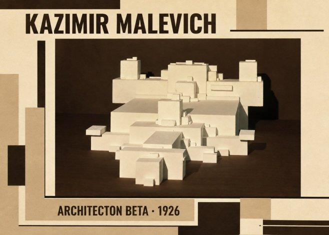 Kazimir Malevich Architecton Beta No2 - Plakat