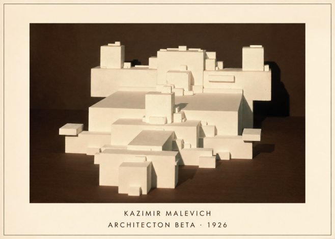 Kazimir Malevich Architecton Beta No4 - Plakat