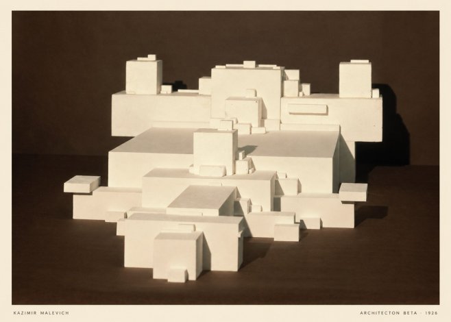 Kazimir Malevich Architecton Beta No5 - Plakat