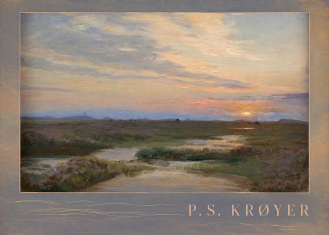 P.S. Krøyer Moorland with Sunset No2 - Plakat