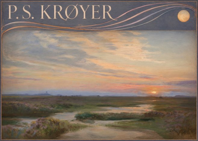 P.S. Krøyer Moorland with Sunset No6 - Plakat