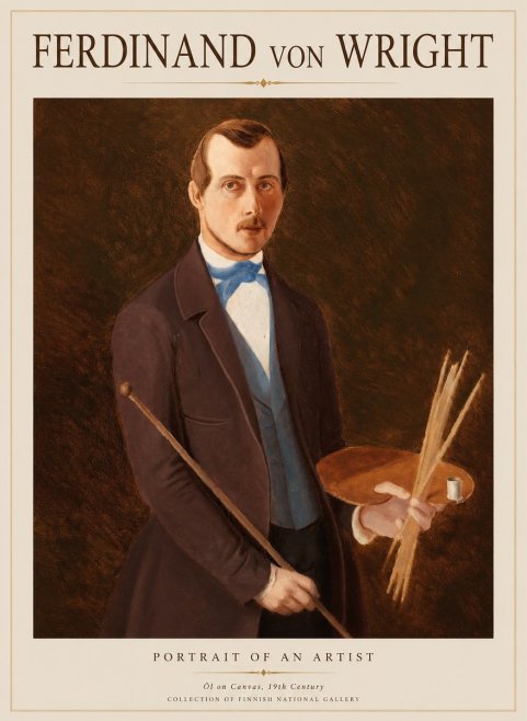 Ferdinand von Wright Portrait of an Artist No1 - Plakat