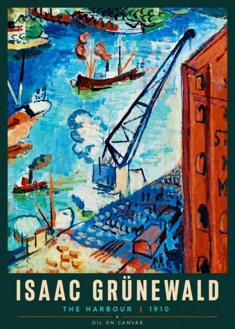 Isaac Grünewald The Harbour No4 - Plakat