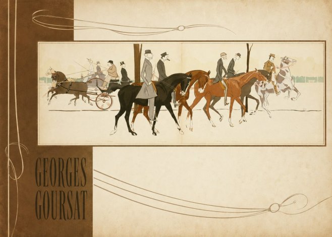 Georges Goursat Equestrian Promenade No2 - Plakat