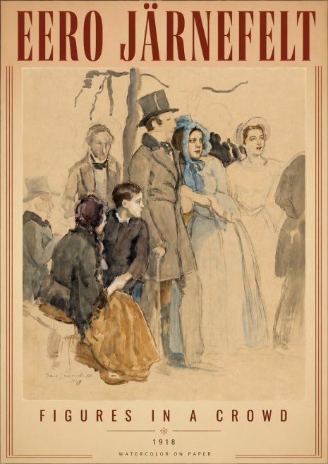 Eero Järnefelt Figures in a Crowd No4 - Plakat