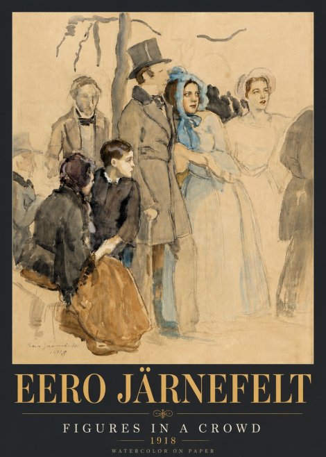 Eero Järnefelt Figures in a Crowd No6 - Plakat