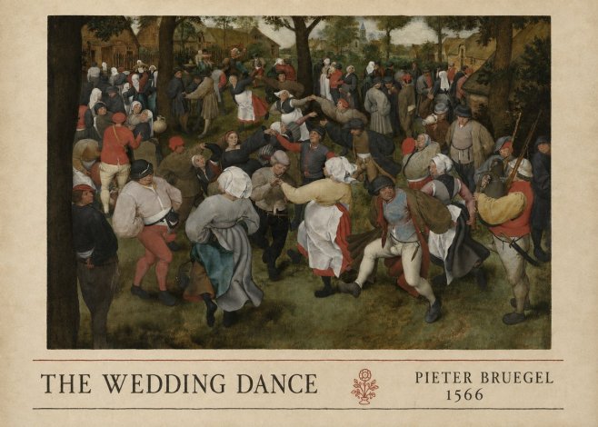 Pieter Bruegel The Wedding Dance I No4 - Plakat
