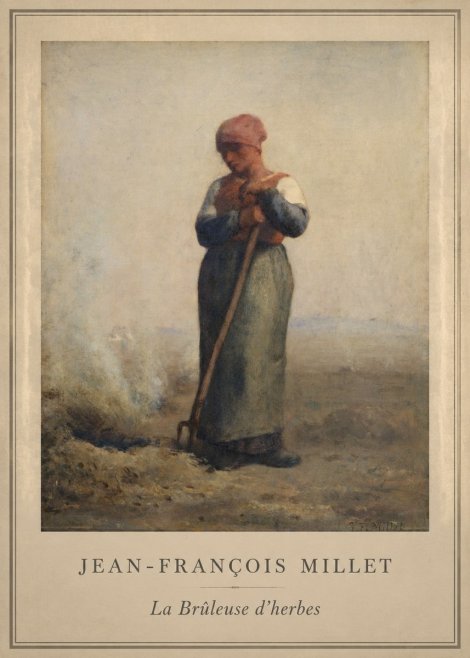 Jean-François Millet La Brûleuse D'herbes No1 - Plakat