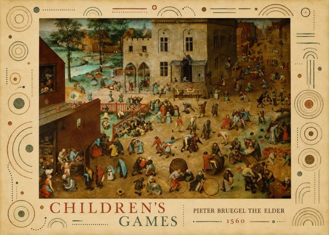 Pieter Bruegel Children's Games II No3 - Plakat