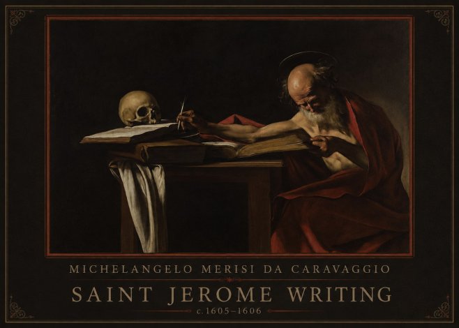 Michelangelo Merisi da Caravaggio Saint Jerome Writing I No1 - Plakat
