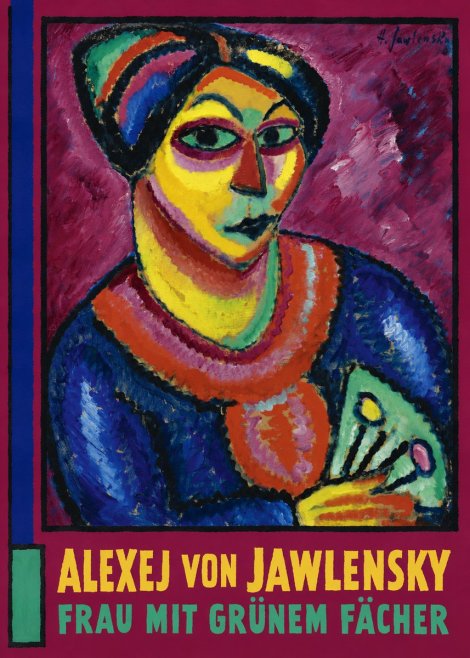 Alexej von Jawlensky Frau Mit Grünem Fächer No2 - Plakat