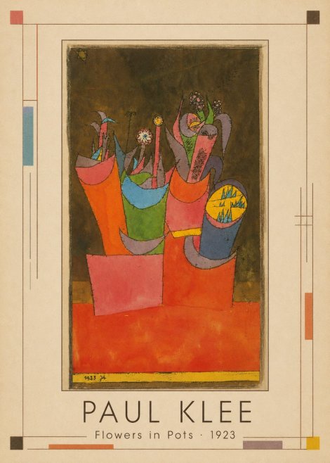 Paul Klee Flowers in Pots No6 - Plakat