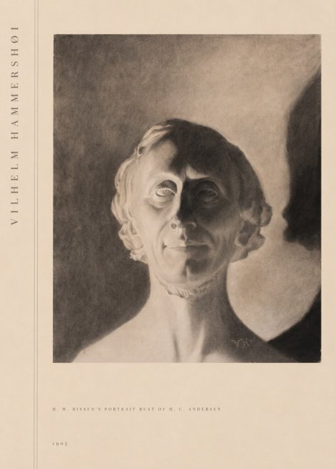 Vilhelm Hammershøi H. W. Bissen's Portrait Bust of H. C. Andersen No5 - Plakat