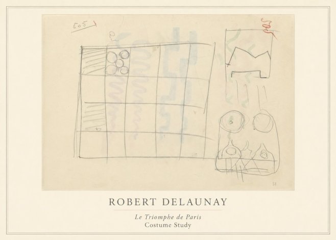 Robert Delaunay Le Triomphe De Paris - Costume Study No4 - Plakat