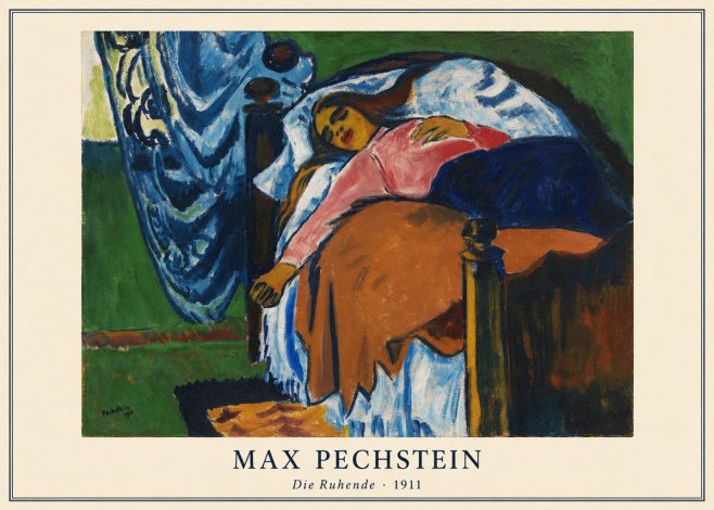 Max Pechstein Die Ruhende No4 - Plakat