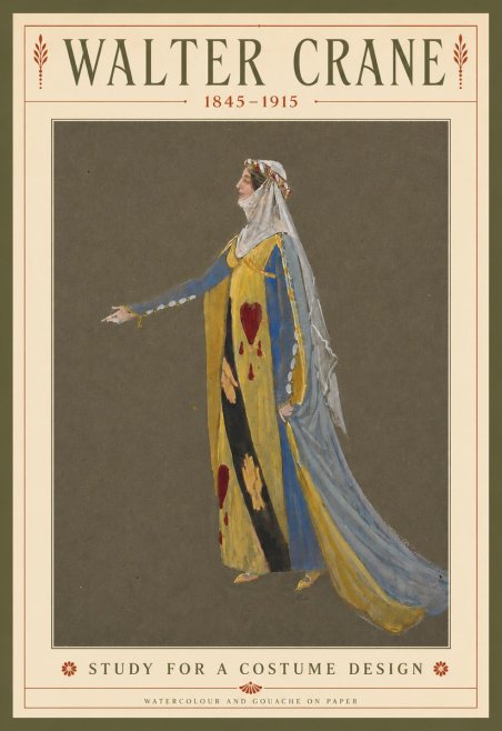 Walter Crane Study for a Costume Design No3 - Plakat