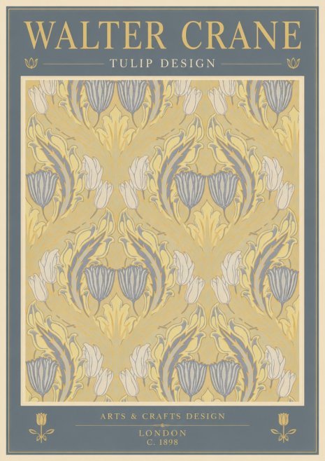 Walter Crane Tulip Design I No5 - Plakat