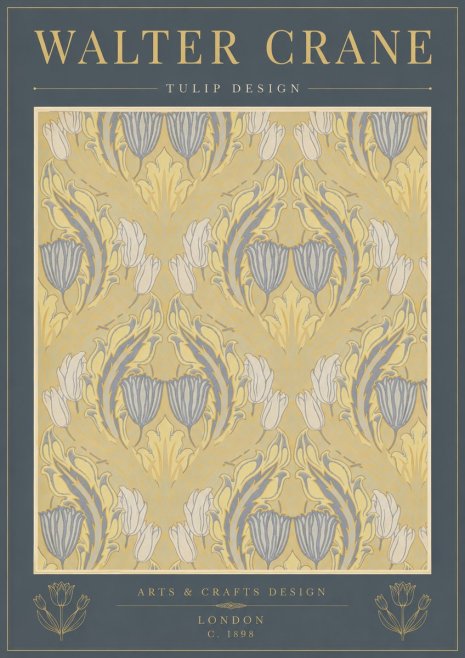 Walter Crane Tulip Design I No6 - Plakat