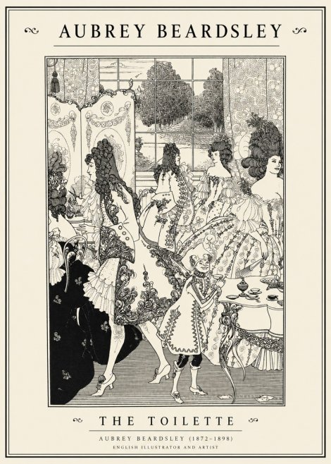 Aubrey Beardsley The Toilette No1 - Plakat