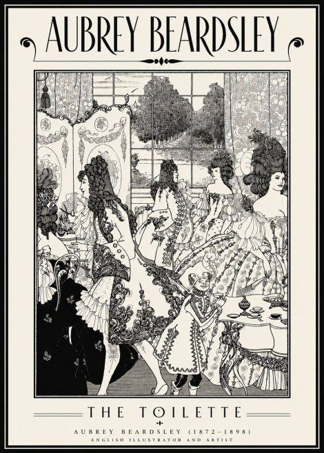 Aubrey Beardsley The Toilette No6 - Plakat