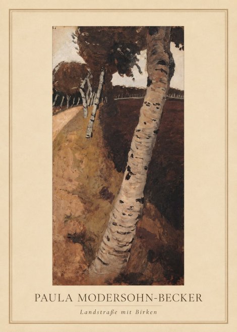 Paula Modersohn-Becker Landstraße Mit Birken No4 - Plakat