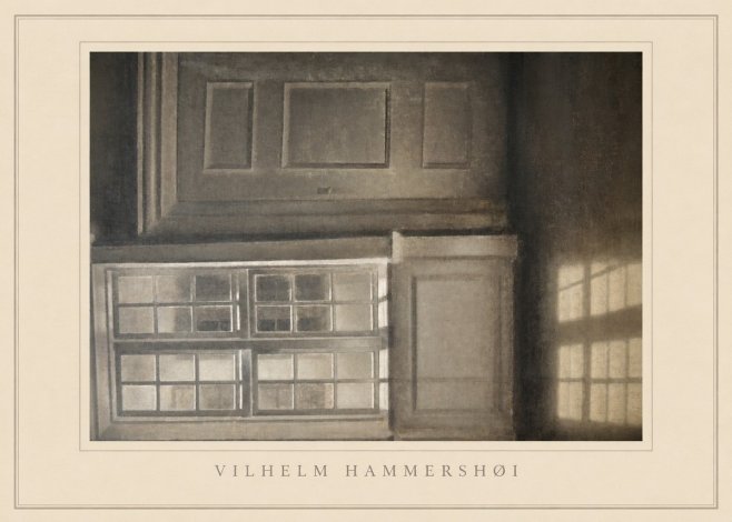 Vilhelm Hammershøi Interior with Window No5 - Plakat