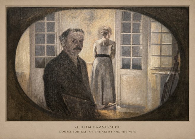 Vilhelm Hammershøi Double Portrait of the Artist and His Wife No6 - Plakat
