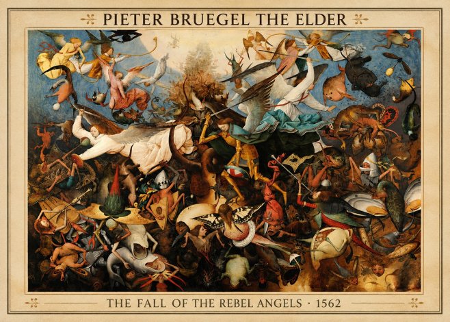 Pieter Bruegel The Fall of the Rebel Angels III No4 - Plakat