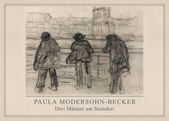 Paula Modersohn-Becker Drei Männer Am Seinekai No2 - Plakat