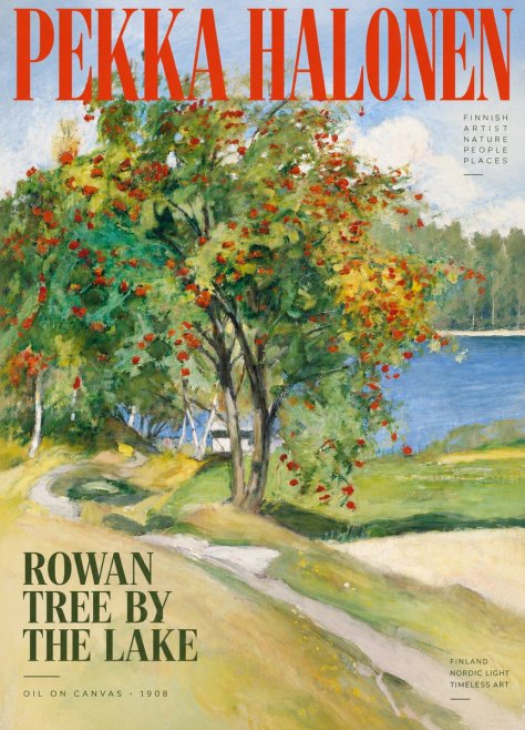 Pekka Halonen Rowan Tree by the Lake No2 - Plakat