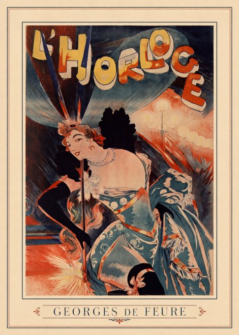 Georges de Feure L'horloge II No4 - Plakat