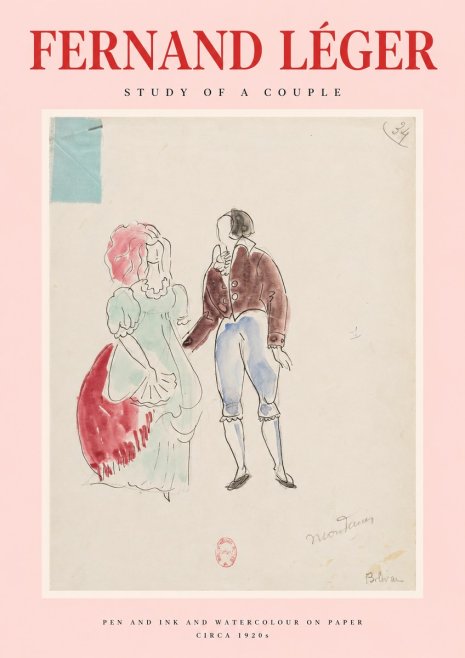 Fernand Léger Study of a Couple No1 - Plakat