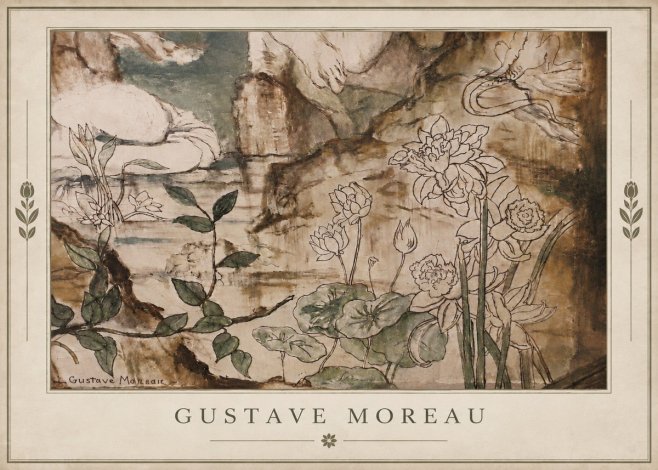 Gustave Moreau Floral Study No4 - Plakat