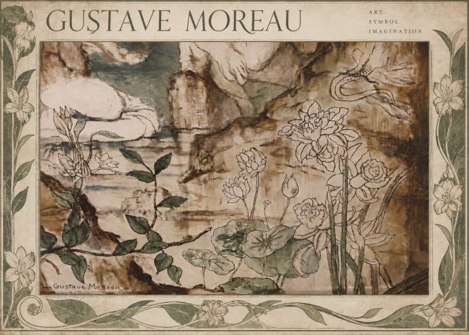 Gustave Moreau Floral Study No6 - Plakat