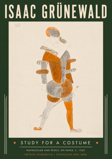 Isaac Grünewald Study for a Costume II No6 - Plakat