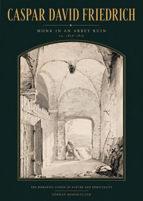 Caspar David Friedrich Monk in an Abbey Ruin No4 - Plakat