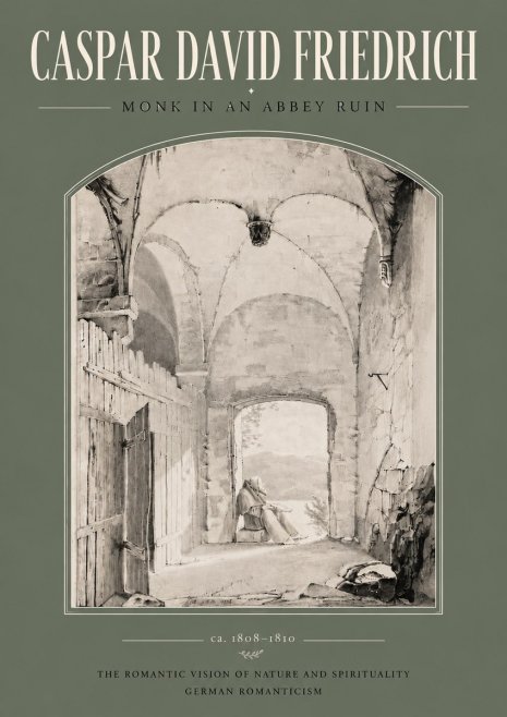 Caspar David Friedrich Monk in an Abbey Ruin No6 - Plakat
