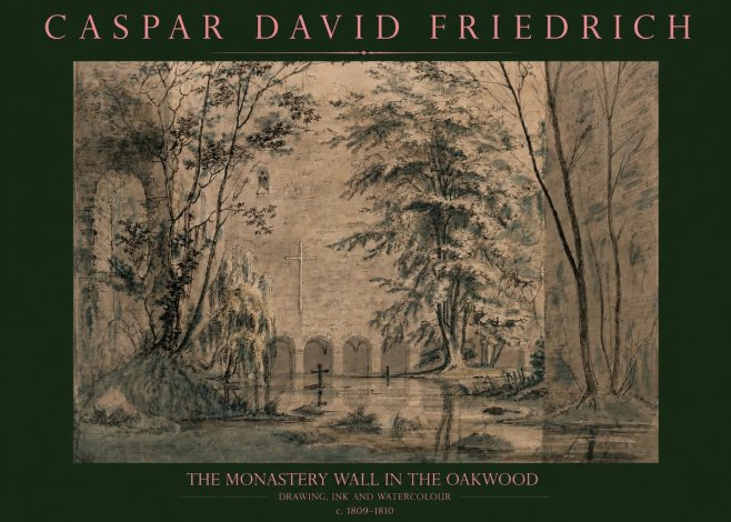 Caspar David Friedrich The Monastery Wall in the Oakwood No2 - Plakat