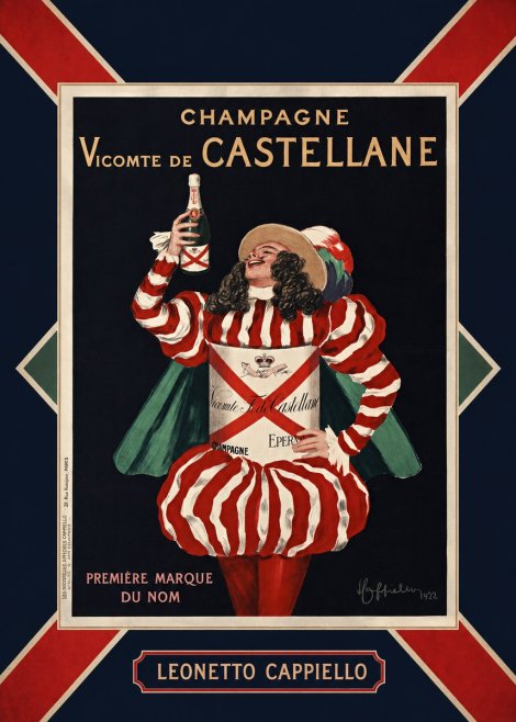 Leonetto Cappiello Champagne Vicomte De Castellane No6 - Plakat
