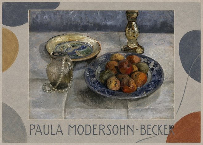 Paula Modersohn-Becker Still Life with Candlestick, Pitcher, and Fruit No1 - Plakat